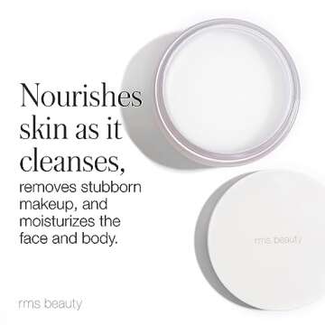 RMS Beauty Raw Coconut Cream - Organic Coconut Oil, Oil Based Makeup Remover, Face Wash & Eye Makeup Remover, Cleansing Balm Makeup Remover