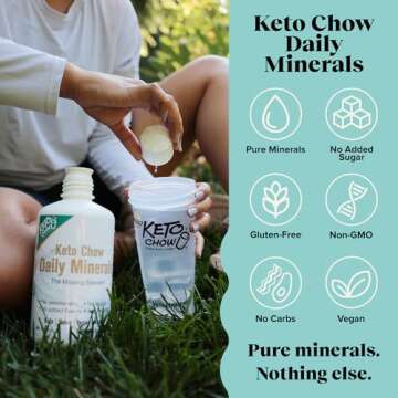 Keto Chow - Daily Minerals Drops - Promotes Electrolyte Balance - Copper, Magnesium, Chromium, Zinc,...