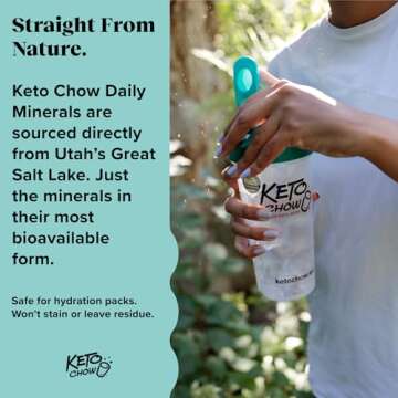 Keto Chow - Daily Minerals Drops - Promotes Electrolyte Balance - Copper, Magnesium, Chromium, Zinc, Boron, & Selenium - Zero Sugar - Keto Friendly - Gluten Free - Vegan - Non GMO - Travel Size - 2 oz