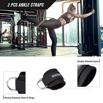G4Free 7pcs Fitness Kit: Barbell Pad & Resistance Bands