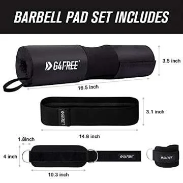 G4Free 7pcs Fitness Kit: Barbell Pad & Resistance Bands