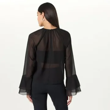 Stylish Women’s Sheer Ruffle Blouse for Every Occasion