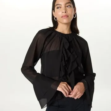 Stylish Women’s Sheer Ruffle Blouse for Every Occasion