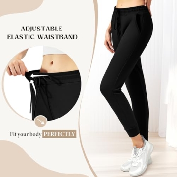 Stanpetix Fleece Lined Joggers for Women - Cozy Winter Sweatpants with Pockets