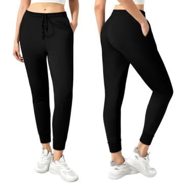 Women's Fleece Lined Joggers - Warm & Cozy With Pockets