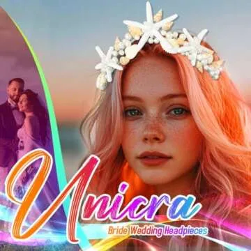 Unicra Starfish Crown Silver Pearl Bridal Headband