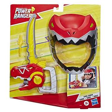 Power Rangers Playskool Heroes Zord Saber Set - Toddler Red Ranger Mask & Sword