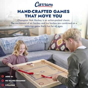 Carrom Champion Nok Hockey Game for All Ages - Fun!