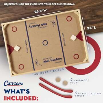 Carrom Champion Nok Hockey Game for All Ages - Fun!