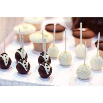 300 Pack of Durable 4-Inch Cake Pop Sticks for Treats