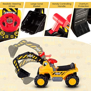 Costzon Ride-On Excavator for Kids: Safe, Fun & Educational