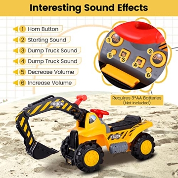 Costzon Ride-On Excavator for Kids: Safe, Fun & Educational