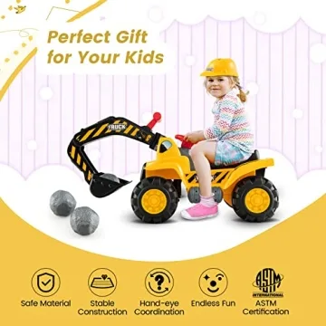 Costzon Ride-On Excavator for Kids: Safe, Fun & Educational