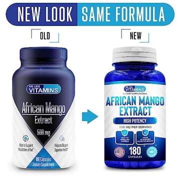 We Like Vitamins African Mango 500mg 180 Capsules 6 Month Supply