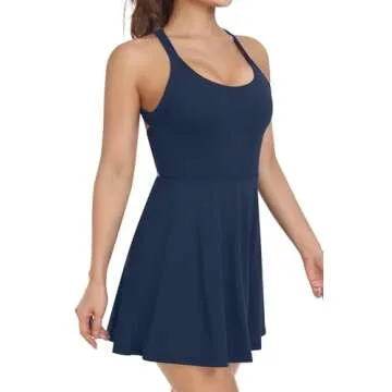 Versatile Tennis Dress with Built-in Shorts & Pockets