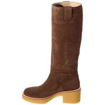 Stuart Weitzman Montana Slouch Suede Boot, 7, Brown