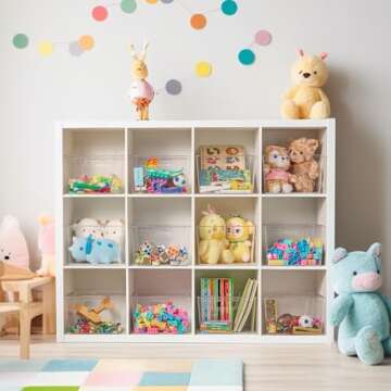 Vtopmart 6 Pack Clear Storage Bins for Home Organization