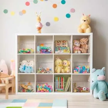 Vtopmart 6 Pack Clear Storage Bins for Home Organization