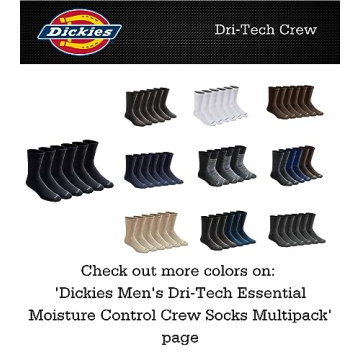 Dickies Dri-Tech Moisture Control Crew Socks 12 Pairs
