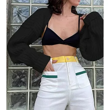 Sdencin Women Knit Crop Cardigan for Stylish Comfort