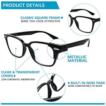 CLASAGA Stylish Blue Light Reading Glasses for All
