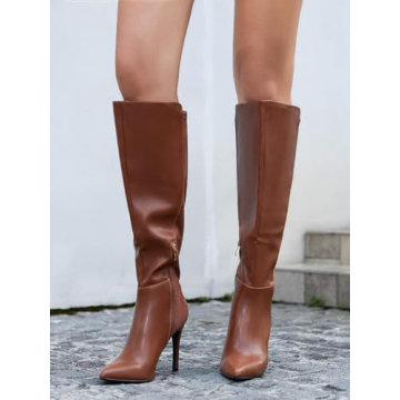Stylish Rilista Women's Knee High Stiletto Boots for Fall
