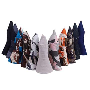 Outdoor Sun Hat, Waterproof Fishing Hat Sun Protection Summer Boonie for Man and Women Foldable Bucket Hat for Hiking (Camouflage Pink Women)