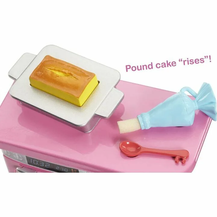 Barbie Doll with Oven & Rising Food Playset