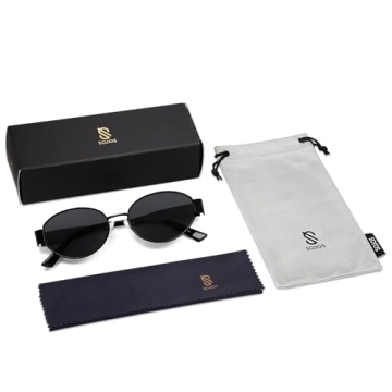 SOJOS Retro Oval Sunglasses for Women Stylish UV400 Shades