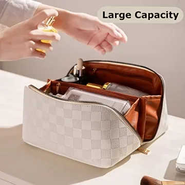 WISAGI Large Capacity Makeup Bag for Women Travel