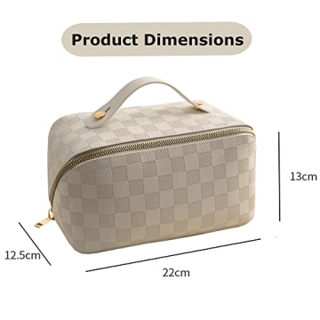 WISAGI Large Capacity Makeup Bag for Women Travel