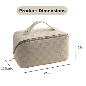 WISAGI Large Capacity Makeup Bag for Women Travel