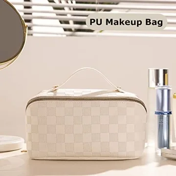 WISAGI Large Capacity Makeup Bag for Women Travel