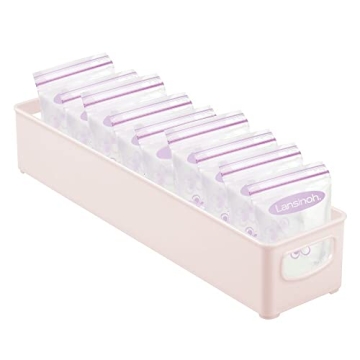 mDesign Light Pink Storage Organizer Bins for Kitchen & Baby Food