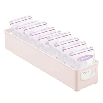 mDesign Light Pink Storage Organizer Bins for Kitchen & Baby Food