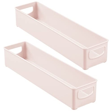 mDesign Light Pink Storage Organizer Bins for Kitchen & Baby Food