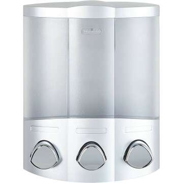 Better Living Satin Silver 3-Chamber Shower Dispenser