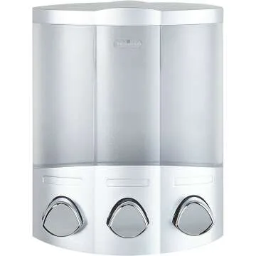 Better Living Satin Silver 3-Chamber Shower Dispenser