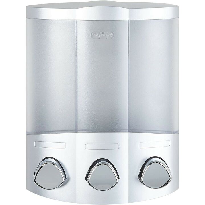 Better Living Satin Silver 3-Chamber Shower Dispenser
