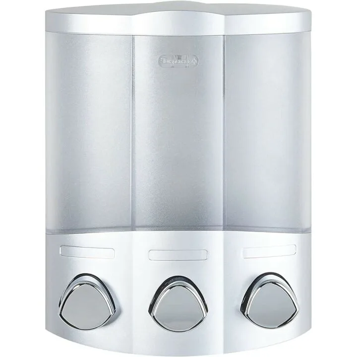 Better Living Satin Silver 3-Chamber Shower Dispenser
