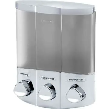 Better Living Satin Silver 3-Chamber Shower Dispenser