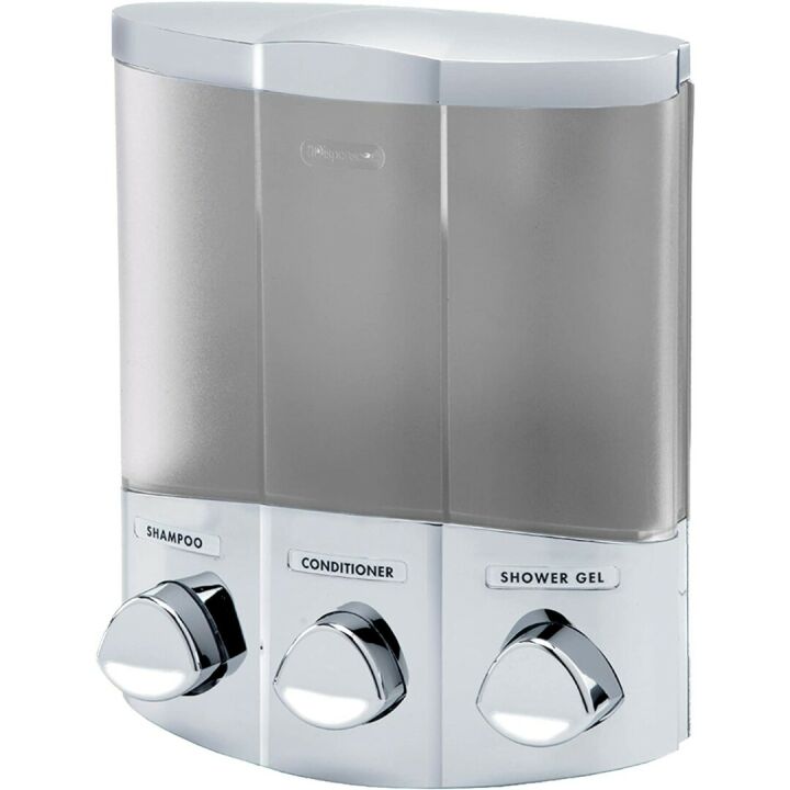 Better Living Satin Silver 3-Chamber Shower Dispenser