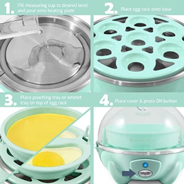 Elite Gourmet Easy Egg Cooker Perfect for Every Egg Lover