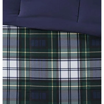 Madison Park Essentials Comforter Set, Navy Plaid, Twin/TwinXL