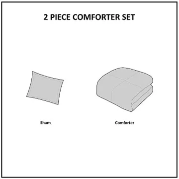 Madison Park Essentials Comforter Set, Navy Plaid, Twin/TwinXL