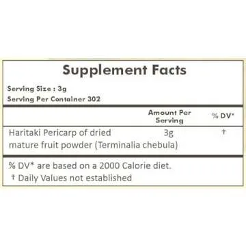 HERBAL HILLS Haritaki Powder 100% Pure for Wellness