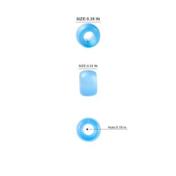 Gxueshan 1000 Pcs Acrylic Gold Pony Beads for DIY Jewelry