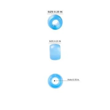 Gxueshan 1000 Pcs Acrylic Gold Pony Beads for DIY Jewelry