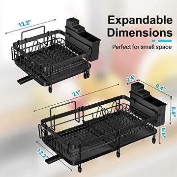 YKLSLH Expandable Dish Drying Rack for Efficient Drying