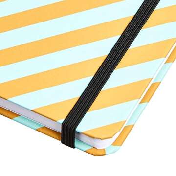 Amazon Basics Bonded Leather Journal, Assorted Colors, 5-Pack